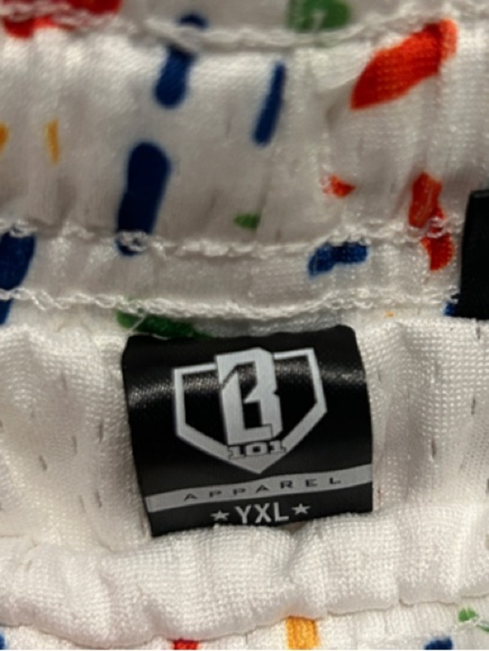 Baseball Lifestyle 101 White with Multi-color Sprinkles Ice Cream Shorts - Picture 2 of 6